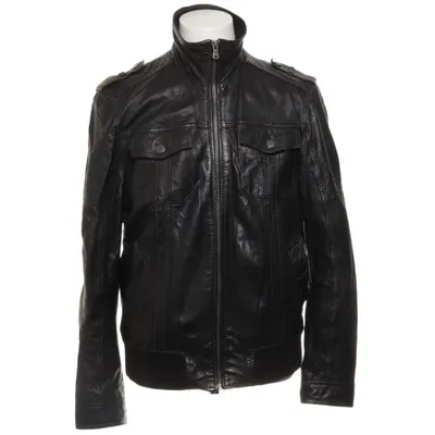 Veste en cuir (Noir) de Gipsy Coton, Cuir, Polyester