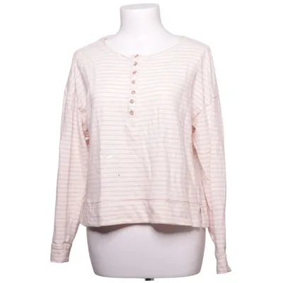 Henley T-shirt (Pink, Hvid) fra ESPRIT Bomuld, Polyester, Viscose