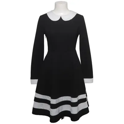 Dress (Black, White) from Allegra K Elastane, Polyester