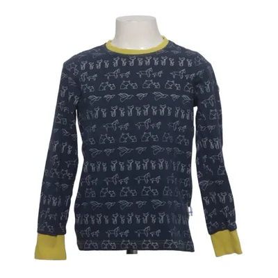 Lange mouwen shirt (Blauw, Geel) van Finkid Katoen, Elastaan
