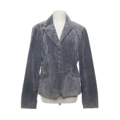 Blazer en cuir (Gris) de Jotama Coton, Daim