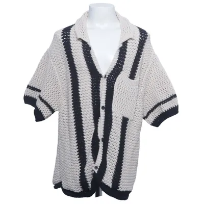 Chemise à manches courtes (Blanc, Noir) de Zara Coton, Polyester