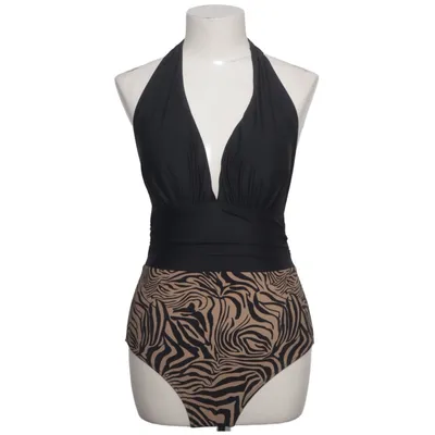 Maillot de bain une pièce (Noir, Marron) de Mademoiselle R Élasthane, Polyamide