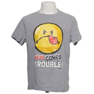 T-shirt (Here Comes Trouble) van Smiley World Katoen, Viscose
