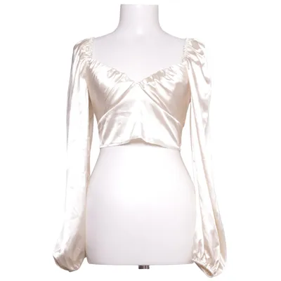 Crop top (Ruched Up Blouse) fra NLY Trend Polyester