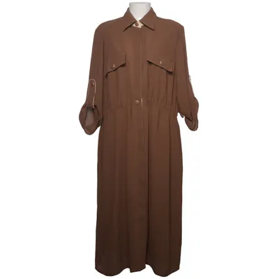 Shirt dress (Brown, Beige) from Creation Atelier Acetate, Polyester