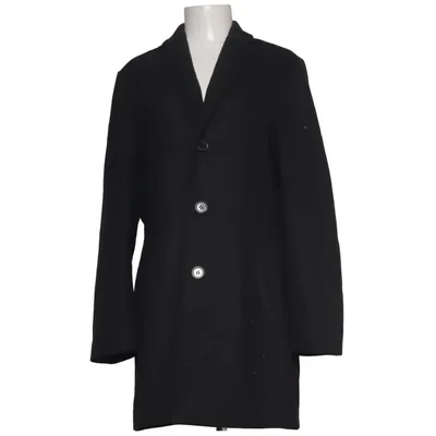 Manteau (Noir) de MR.F Polyester, Laine
