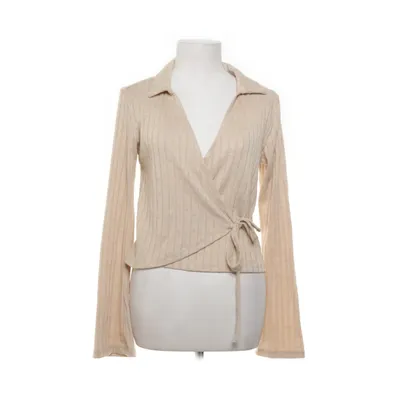 Slå-om bluse (Beige) fra Amisu Polyester, Viscose