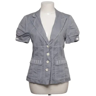Blazer (Gris) de Marc Cain Coton, Cupro, Élasthane, Soie