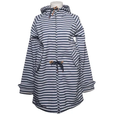 Manteau imperméable (Bleu, Blanc) de Derbe Polyester, Polyuréthane