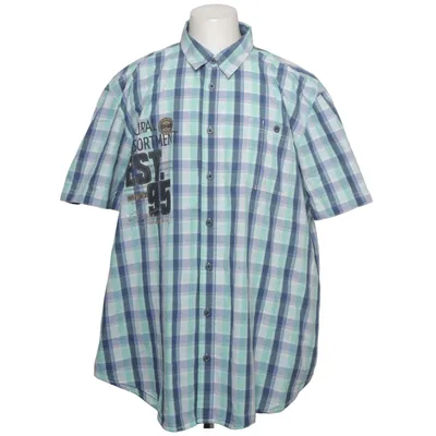 Korte mouwen shirt (Blauw, Groen, Wit) van Man's World Katoen