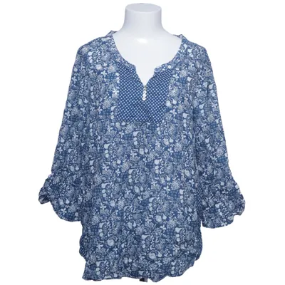 Blouse (Bleu, Blanc) de Iwie Coton