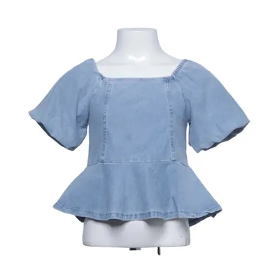 Peplum top (Blauw) van H&M Katoen, Polyester, Elastaan
