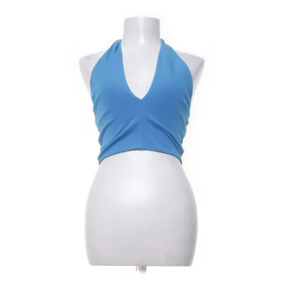 Halter neck top (Blue) from Zara Cotton, Elastane