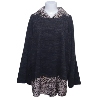 Top (Grijs, Meerkleurig) van Pronto Moda Acryl, Elastaan, Polyester, Viscose