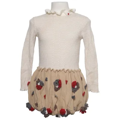 Jurk (Beige, Meerkleurig) van Baby Baby Kasjmier, Katoen, Polyamide, Viscose, Wol