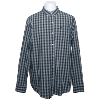 Flannel skjorte (Grøn, Hvid, Sort) fra Chaps Bomuld, Polyester
