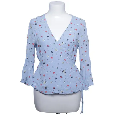 Blouse portefeuille (Bleu, Multicolore) de Ganni Viscose