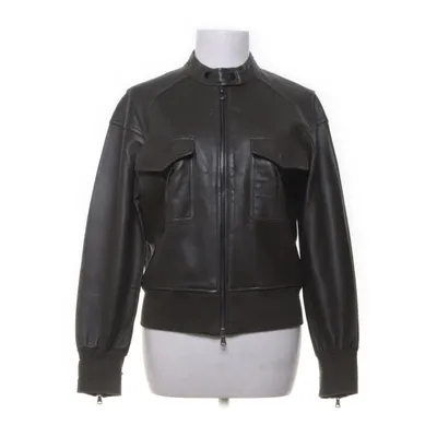 Läderjacka (Grön) från 7 for All Mankind Skinn, Polyester, Viskos, Elastan