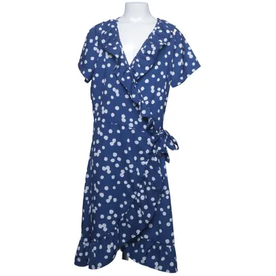 Wrap dress (Blue, White) from VRS Junior Polyester