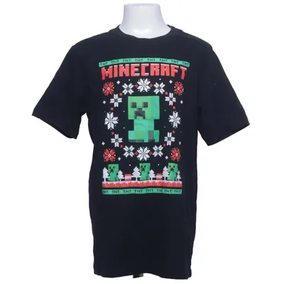 T-shirt (Svart, Grön, Röd, Vit) från Minecraft Bomull, Polyester