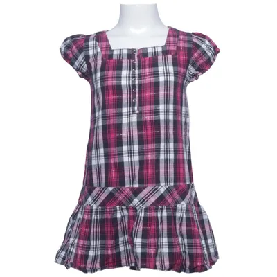 Jurk (Roze, Zwart, Wit) van Kids by Lindex Katoen, Metallvezel