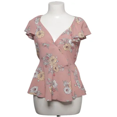 Wrap blouse (Pink, Multicolored) from Monteau Elastane, Polyester