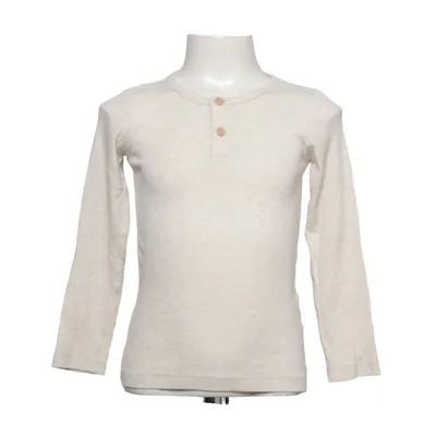 Henley shirt (Beige) van Name It Elastaan, Modal, Organisch katoen