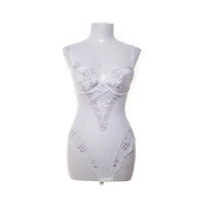 Lingerie body (White, Pink) from Lise Charmel Nylon, Polyester, Viscose, Cotton, Polyurethane, Elastane