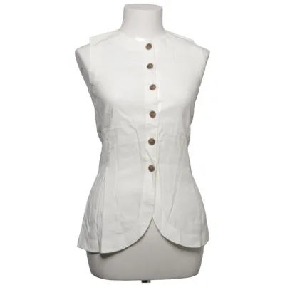 Vest (White) from Arket Elastane, Linen, Viscose