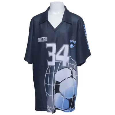 Football jersey (Blue, Gray, White) from K's Dee Cotton, Elastane, Polyester