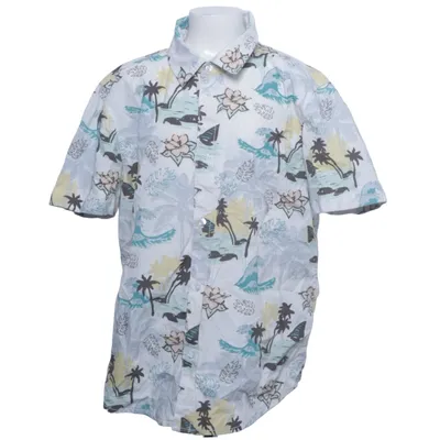 Short sleeve shirt (White, Multicolored) from Lindex Kids Cotton