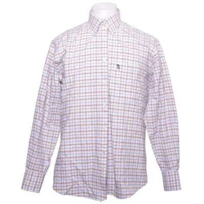 Skjorta (Vit, Blå, Brun) från Glengarnock Bomull