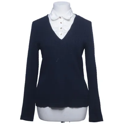 Pullover (Blue, White) from Jones New York Cotton, Polyamide