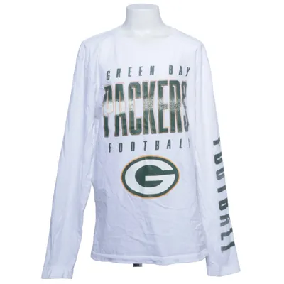Lange mouwen shirt (Wit, Groen, Geel) van NFL Katoen