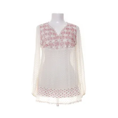 Blus (Vit, Röd) från Manoush Bomull, Polyester, Silke