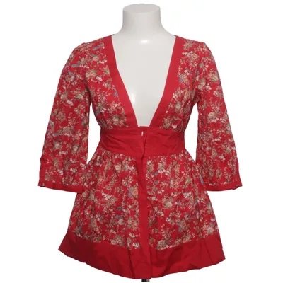 Bluse (Rot, Mehrfarbig) von Rules by Mary Baumwolle, Elasthan