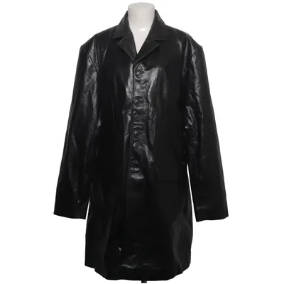 Veste longue en cuir (Noir) de Rocco Barocco