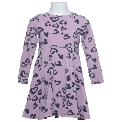 Dress (Pink, Black) from Polarn O. Pyret Elastane, Organic cotton
