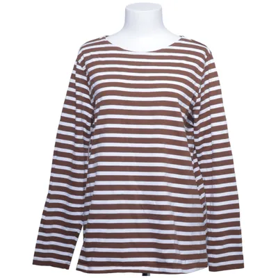 Lange mouwen shirt (Bruin, Wit) van Essentials by Tchibo Organisch katoen