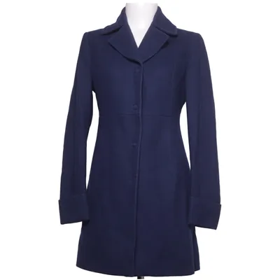 Coat (Blue) from Stile Benetton Polyester, Viscose, Wool
