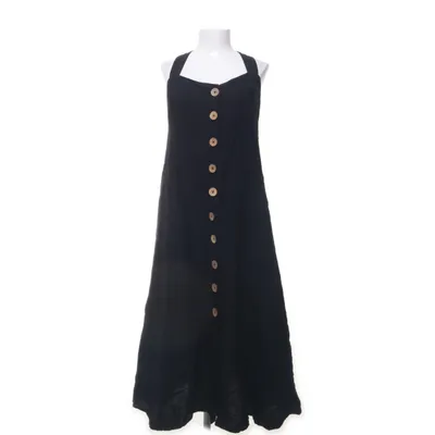 Maxi jurk (Zwart) van Mango Linnen, Viscose