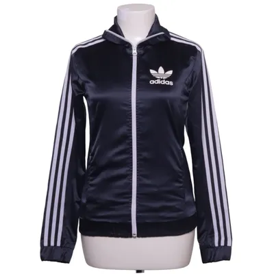 Træningsjakke (Blå, Hvid) fra Adidas Elastan, Polyester
