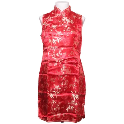 Cheongsam (Red, Multicolored) from T.H Silk