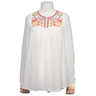 Blouse (Blanc, Multicolore) de Matthew Williamson for H&M Soie