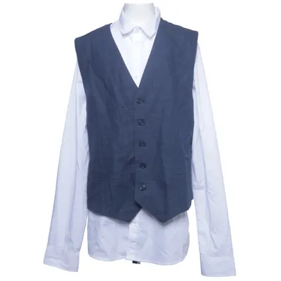 Gilet de costume (Bleu, Multicolore, Blanc) de H&M Coton, Polyester, Lin