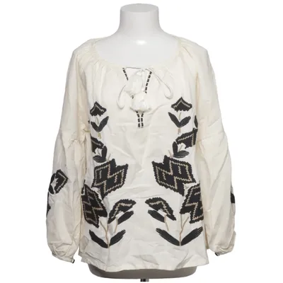 Blouse (White, Black, Multicolored) from Summum Cotton, Linen