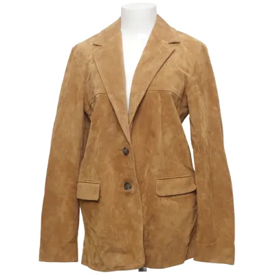 Blazer en cuir (Marron) de Zara Cuir, Polyester