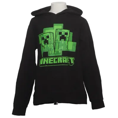 Sweat à capuche (Noir, Vert) de Minecraft Coton