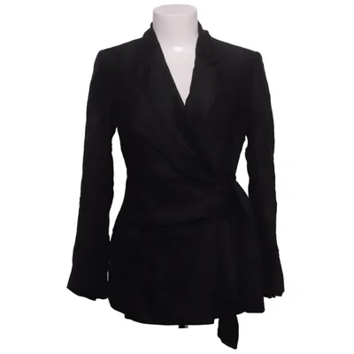Wikkelvest (Zwart) van Zara Basic Linnen, Viscose